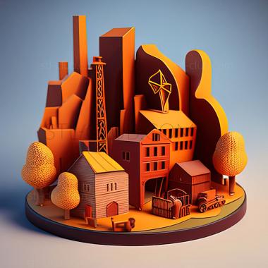 3D модель Игра фабричный городок (STL)